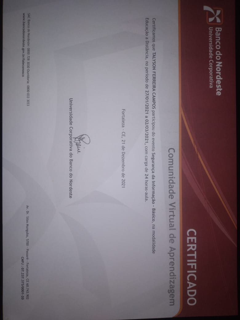 imagem do certificado